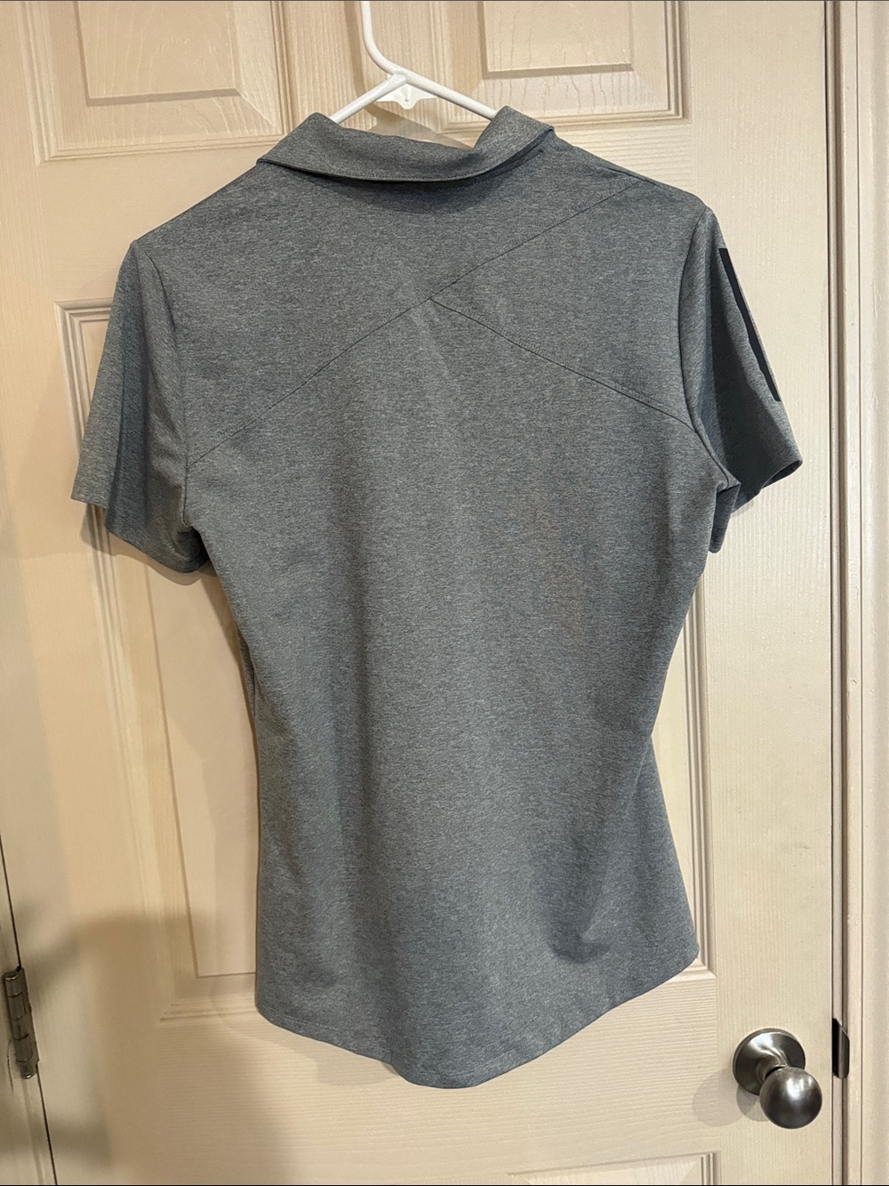 adidas Womens medium Heather Gray Athletic Polo - Picture 4 of 4